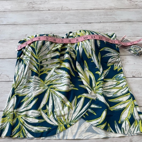 Vince Camuto BLUE MULTI Draped Bandini Swim Top, US X-Small - Picture 4 of 6